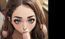 asmr blowjob hentai loop with huge monster cock 😍