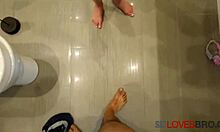 Step sis casually lets brother stick his cock in her while brushing teeth in a quick doggystyle fuck