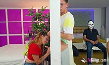 Ammy the redhead loves our gloryhole with big cock fun! 😍