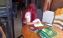 Why does uncle obsess over niece, interrupting her tasks just to bang that sexy Latina with big tits and ass?