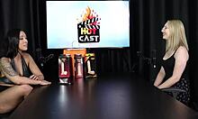 vivian lola gets shy filming in sheer red for nova era