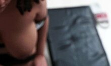 Hot brunette amateur with big natural tits