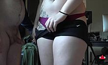 Panties-clad babe gets her big ass worshipped and rides