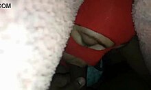 She sucks my cock with a mask on