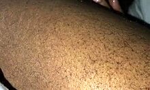 Ebony couple spits on big black cock 😜