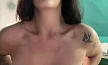 do you like the pierced features on this mature brunette with big tits