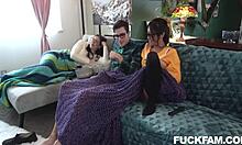 Jade, Kimiko, Nikki, Zee, Parker, and Ambrose in friendly cum competition with big asses and small tits