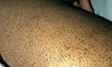 Ebony couple spits on big black cock 😜