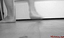 Perfect feet in POV ground view for fetish lovers