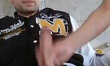 In a casual story, my friend's pretty Colombian milf mom gives an enthusiastic blowjob to my big cock