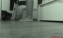 Perfect feet in POV ground view for fetish lovers