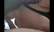 In a casual story, my friend's pretty Colombian milf mom gives an enthusiastic blowjob to my big cock