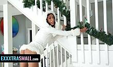 Twerking Snow Angel Decorates House for Christmas Exxxtra Small