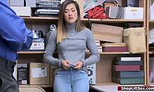 Asian teen caught stealing condoms at office.