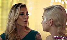 brooke banner and skye blue dive into muff diving and tribbing