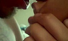 Meredi deepthroats her friend's big cock like a pro