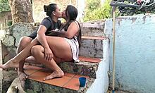 Damn, neighbor’s tiny dress shows off her huge ass while sweeping outside. Wanna lick that pussy?