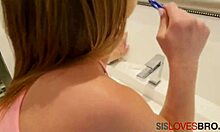 Step Brother Fantasizes About His Slutty Sister's Orgasms