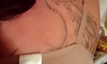 Oh yes, I fuck my tattooed brunette wife bent over on the washing machine in doggystyle passion!