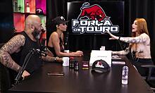 she mixed work and play, got cured in sheer red lingerie