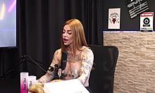 she mixed work and play, got cured in sheer red lingerie