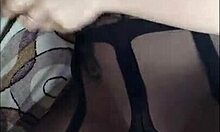 Fucked neighbor in pussy and anal with cum on ass