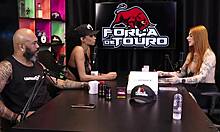 she mixed work and play, got cured in sheer red lingerie