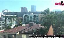 Skinny milf policewoman gets anal fucked at the window