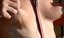 K's Natural Tits Exposed In Calm Morning Nature