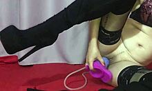 Horny milf masturbates