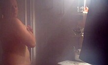 Watch my BBW wife bathing in the shower?