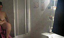 Watch my BBW wife bathing in the shower?