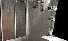 Watch my BBW wife bathing in the shower?