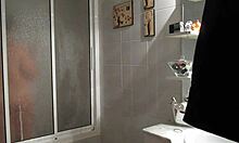 Watch my BBW wife bathing in the shower?