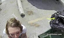 Fantastic big tit teen blows outdoors on sunny day!