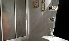 Watch my BBW wife bathing in the shower?