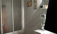 Watch my BBW wife bathing in the shower?