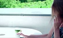 Metart Presents Busty Russian Babe Ethelle Undressing to Reveal Shaved Natural Big Tits in Softcore