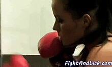 Tattooed fake tit European babes wrestling hard in amateur lesbian catfight