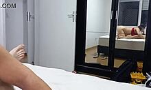 Horny Brunette Delivers Intense Oral to Stepson in Homemade Clip