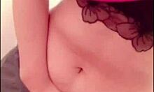 College student secretly masturbates in toilet.