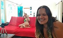 Latina Lesbian Duo Paty Bumbum and Fada Mel in Intense Video Call