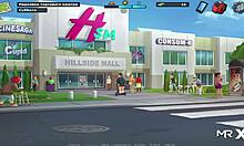 Babe with big tits sucked off in Summertime Saga game