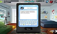 Babe with big tits sucked off in Summertime Saga game