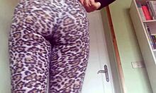 Wild Leggings Highlight Loud Farts in Close-Up Toilet Scene