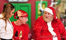 Esmeralda Duarte plays fake Santa with teen 18+