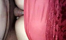 Mexican Whore In Red Dress Impales Pussy On Black Cock.