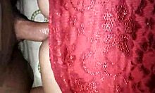 Mexican Whore In Red Dress Impales Pussy On Black Cock.