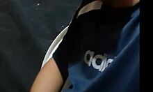 a teen twink slowly jerks off in this casual gay masturbation scene in slow motion