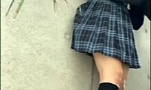 Hidden outdoor blowjob for boyfriend, then rough back. 😏